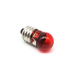 Ersatz-Glühlampe E 10, 3,5 V, rot, 200 mA, rund KA16